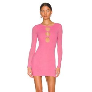Revolve Superdown Pamela Cut Out Dress Pink